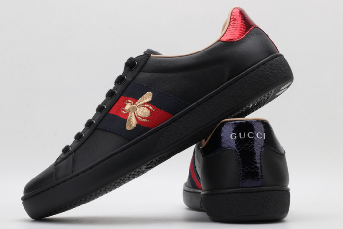 GC Ace Embroidered Low-Top Sneaker black with bee mens 431942-A38G0