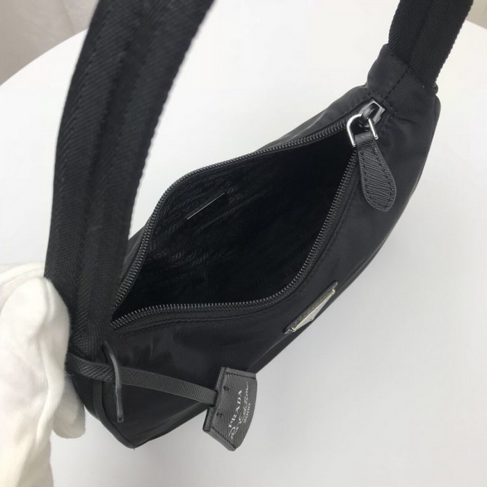 Pra*a 1n1419 nylon hobo bag-24*11*7cm