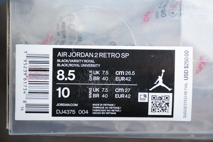 OW x Air Jordan 2 Retro Low SP