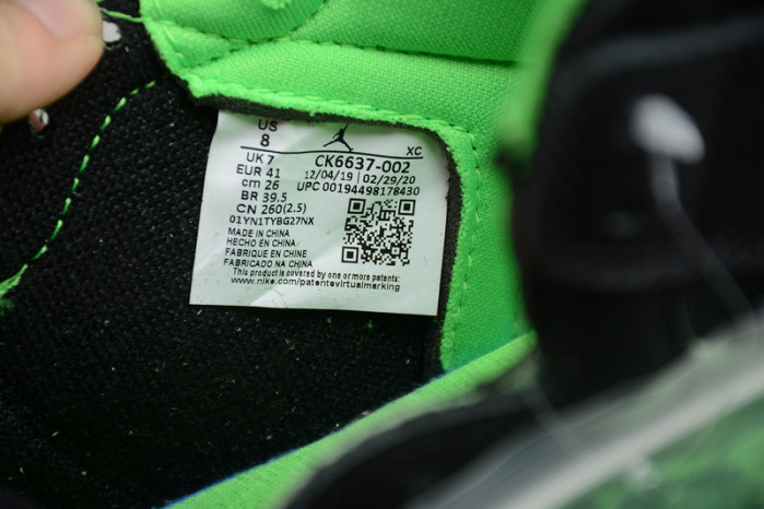 Jordan 1 Retro High Zoom Black Green - CK6637-002