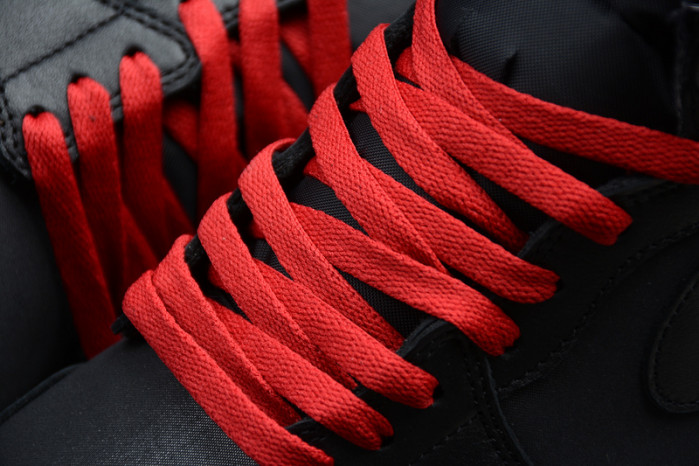 Jordan 1 Retro High Black Satin Gym Red - 555088-060